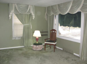 Before photo of the living room